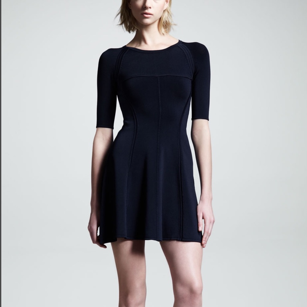 A.L.C. Shelby Seamed Raglan Dress - Navy